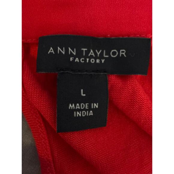 Vendoo Description for Ann Taylor Factory Red Sleeveless Blouse (L): - Picture 3 of 6